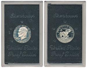 1971 United States of America, Proof Dollar, Eisenhower on obv. Within original packaging.