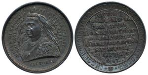 Queen Victoria, Diamond Jubilee Bronze Medal, a different mature bust of Victoria, commemo