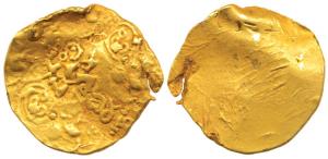 Kalachuris of Kalyana, Bijjala (AD 1156-68), Gold Pagoda, bold central punch showing garud