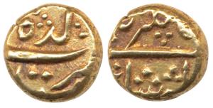 Alamgir II, (AH 1167-1173, 1754-1759 AD), Gold Pagoda, 3.26g, Imtiyazgadh Mint (KM 468.1).