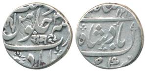 Ahmedabad Mint, Silver Rupee, 11.28g, in the name of Shah Alam II, Ram in Nagari. Very Fin