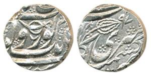 Ranjit Singh, Silver Rupee, Kashmir Mint, Gobindshahi couplet, VS 1897, Governor Col. Miha