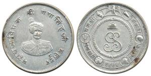 Ganga Singh, Silver Nazarana Rupee, 12.92g, commemorative issue of the Golden Jubilee of h