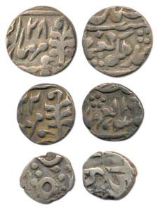 Madho Singh II, Silver ¼ and 1/8 Rupee, Jaipur Mint, RY 28 and 22 respectively; Kuchawan, 