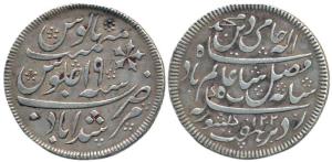 Murshidabad Mint, Silver Rupee, in the name of Shah Alam II, AH 1202, frozen RY 19, 1792-1
