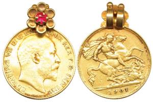Great Britain, Edward VII, Gold ½ Sovereign, 4.92g, 1907, (KM 804), with an attractive con