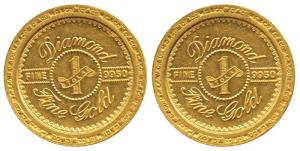 Tola coinage, Gold Tola, 11.65g, M/s Manilal Chimanlal & Co. Bombay, Diamond Fine Gold ins