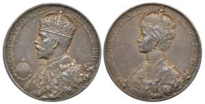 Coronation Medal of George V, Silver Medal 87.22g, obv. crowned bust of George V facing le