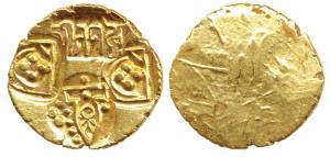 Paramaras of Vidarbha, Jagadeva (c. 12th century), Gold, 3.62g, obv. punches of a temple s