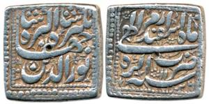 Jahangir, Silver Square Rupee, 11.33g, Agra Mint, AH 1026/11, Month Isfandarmuz. Very Fine