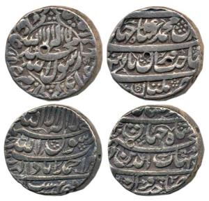 Shah Jahan, Silver Rupee (2), Ahmedabad Mint; Multan Mint. Very Fine+, Scarce. (2)