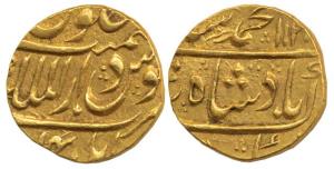 Muhammad Shah, Gold Mohur, 10.95g, Dar al-Mulk Kabul Mint, AH 1140/14. Extremely Fine, Rar