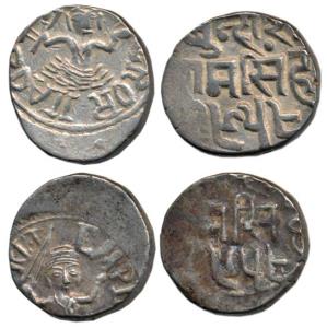 Ram Singh (1824-1889), Silver Rupee (2), with the name of Edward VII, VS 1958 (KM Y11). Ab