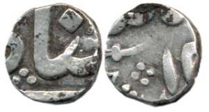 Nizam Ali Khan, Silver ¼ Rupee, 2.73g, Khujista Bunyad Mint, in the name of Shah Alam II, 