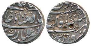 Hyderabad Feudatory Issue3/8 Firozgarh (Yadgir) Mint, Silver Rupee, in the name of Shah Al
