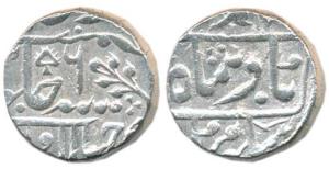 Silver Rupee, in the name of Muhammad Akbar II, RY 6. Extremely Fine.