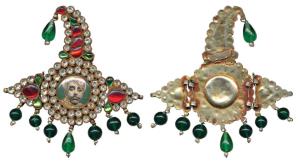 Serpage (a turban badge) worn by Kings and Courtiers on the Pagdi (turban) with centre por