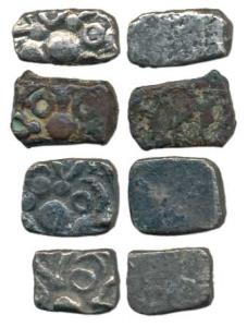 Punch Marked, Avanti Janapada, Western Madhya Pradesh (c. 300 BC), Silver ½ Karshapana (4)