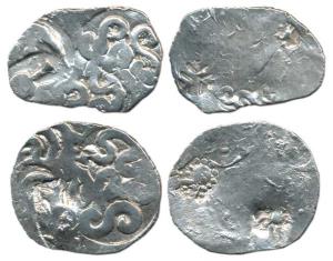 Punch-Marked, Kosala Janapada (5th century BC), Silver Karshapana (2), usual 'S' type geom