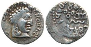 Vashishtiputra Sri Pulumavi (AD 78-114), Silver Drachma, obv bust with Sanskrit legend Ran