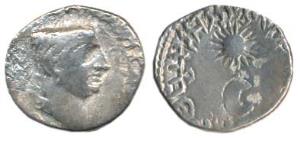 Western Kshatrapa, Ksaharata Family, Chashtana (c. AD 78), Silver Drachma, obv. bust of th