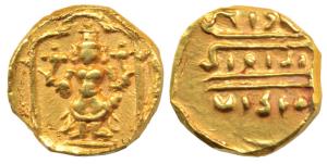 Vijayanagar, Venkitapati Raya III (c. 1630-1641 AD), Gold ½ Pagoda, Venkateshwara standing