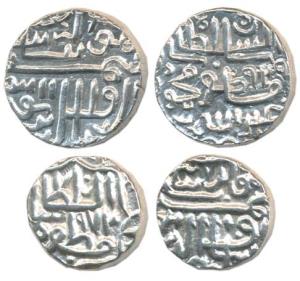 Muzaffar Shah II, Silver Tanka and fraction, AH 929, 972. Extremely Fine. (2)