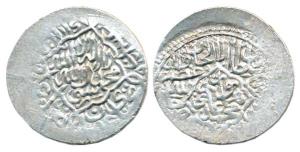 Nasir al-Din Muhammad Humayun, Silver Shahrukhi, Agra Mint, Kalima in circular linear bord