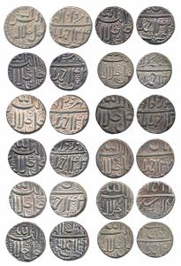 Akbar, Silver Rupees (12), Ahmedabad Mint, complete set of 12 different months, Ilahi 42 t