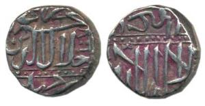 Akbar, Silver Mahmudi, Mulher Mint, AH 1007, early style (KM 67.1). Very Fine, Rare with f