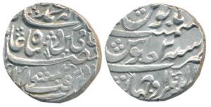 Abdullanagar Ujhani Mint, in the name of Shah Alam II, RY 2. Complete mint name, Extremely