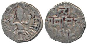 Ram Singh (1824-1889), Silver Rupee, 10.64g, with the name of Edward VII, VS 1958 (KM Y11)