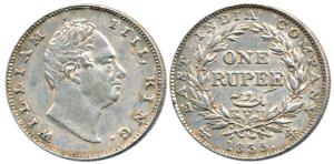 William IV, Silver Rupee, 1835, Calcutta Mint, no initials. Very Fine, Scarce.