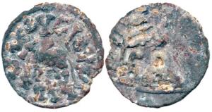 Sadakana Maharathis of Chandravalli (c. 1st century BC), Sadakana Kalalaya, Lead, obv. hum