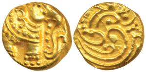 Western Gangas (c. 10th- 11th century AD), Gold Gajapati Pagoda, 3.84g, an ornate elephant
