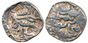 Saif al-din Hamzah (AH 813-815), Silver Tanka, crude legend, type not in Goenka and Goron.