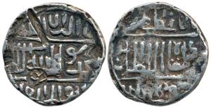 Rukn al-Din Barbak Shah, Silver Tanka, Barbakabad (off flan) Mint, no date (G&G B546). Abo