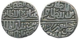 Ghiyath Shah as heir apparent (son of Mahmud Shah), Billon Tanka, 10.68g, Dar ul-Mulk Shad