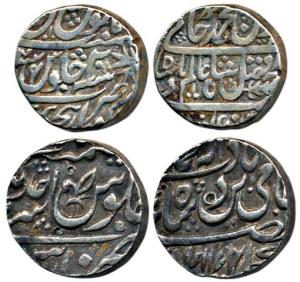 Muhammadabad Banaras Mint, in the name of Shah Alam II, AH 1174/Ahd; Asaf ud-Daula, Kora M