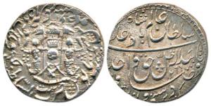 Wajid Ali Shah, Silver Rupee, 11.1g, Lucknow Mint, AH 1269/6, near complete die impression