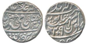 Mahinderpur Mint, Silver Rupee, 10.96g, in the name of Shah Alam II, AH 1204/29, star mint
