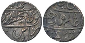 Muhammadabad Banaras Mint, Silver Rupee, 11.24g, in the name of Shah Alam II, fish with wh