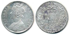 Victoria Empress, Silver Rupee, 1898, C2 / I / 'B' incused. Fine, Scarce.