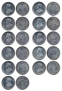 George V, Silver 2 Annas (11), 1913, Bombay Mint. Extremely Fine to About Uncirculated. (1