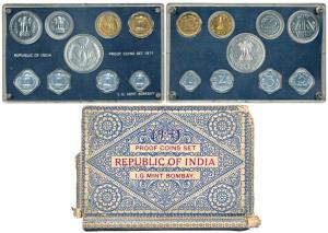 1971 Proof set, Food For All, set of 9, 1 Paisa to Rupees 10. Within original packaging, R