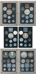 1972, 1973 and 1974, Proof sets, 25th Anniversary Indian Independence, Grow More Food and 