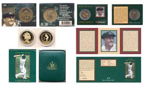 Australia, Sir Donald Bradman, Aluminum Bronze $5, the first Proof in box of issue, 1996; 