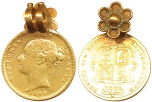 Great Britain, Victoria, Gold ½ Sovereign, 4g, shield on rev., 1883, (KM 735.1). With an a