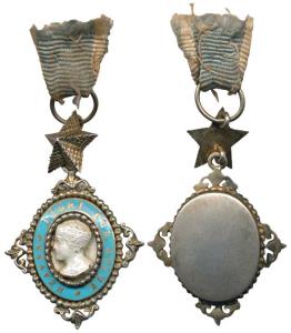Knight Commander Star of India, Miniature Breast Badge, Silver Gilt, cameo of Queen Victor