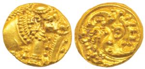 Western Gangas (10th- 11th century AD), Gold Gajapati Pagoda, obv. caparisoned elephant to